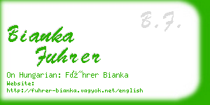 bianka fuhrer business card